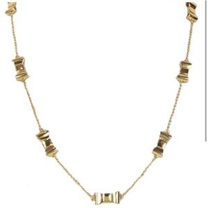 KATE SPADE Gold Tone Long Bow Necklace